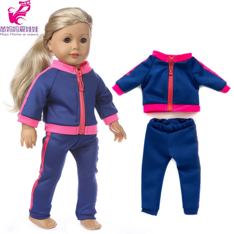 18-Inch Girl Doll Clothes – Pink Coat & Office Dress Outfit, Baby Girl Doll Gift Toy