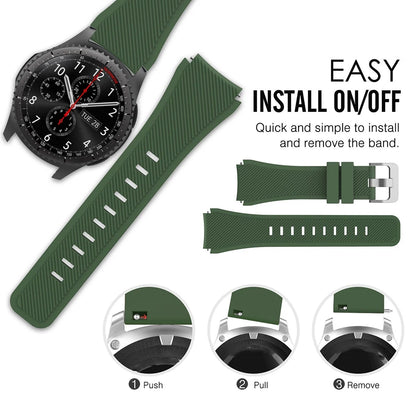 22mm Silicone Watch Strap for CMF Watch Series - Replacement Sport Band for CMF Watch 3 Pro, Watch Pro 2 and Compatible Models