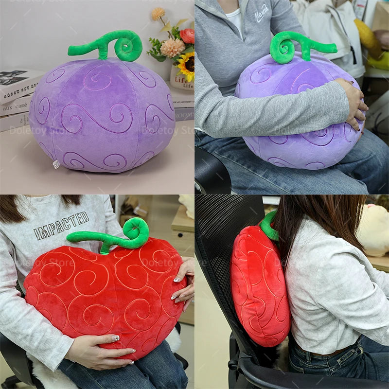 One Piece Plush Pillow Doll – Large Devil Fruit Anime Luffy, Chopper & Op-Op Stuffed Toy for Birthday Gift