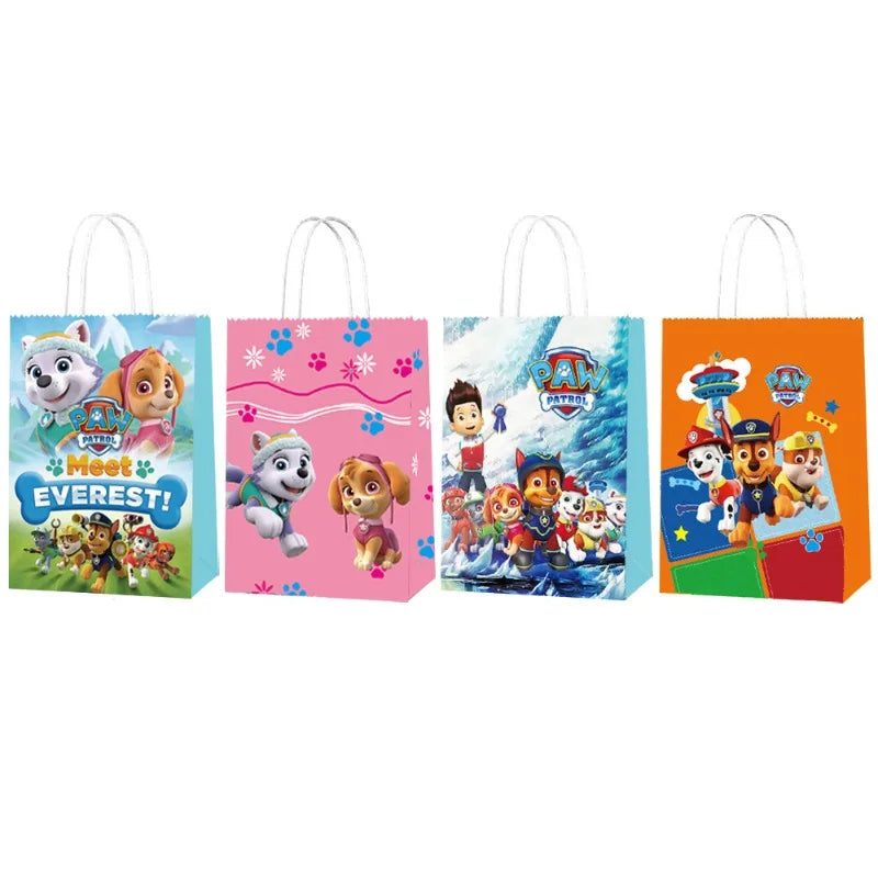 12Pcs Paw Patrol Party Favor Boxes – Vellum Paper Gift Bags for Cake, Candy & Cookies Baby Shower & Birthday Decorations
