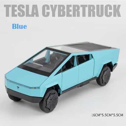 1:32 Tesla Cybertruck Diecast Alloy Model Car with Sound & Light – Off-Road Truck Toy Gift for Kids with Carrying Suitcase