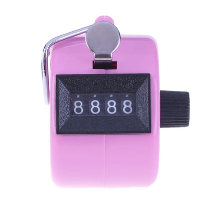 Handheld 4-Digit Tally Counter – Mechanical Manual Palm Clicker for Number Counting, Assorted Colors