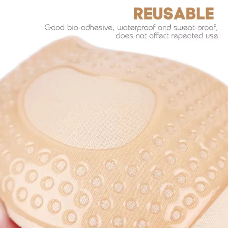Invisible Strapless Adhesive Stick Bra – Seamless Silicone Push-Up Breast Tape, Nipple Covers & Bralette Pasties for Women
