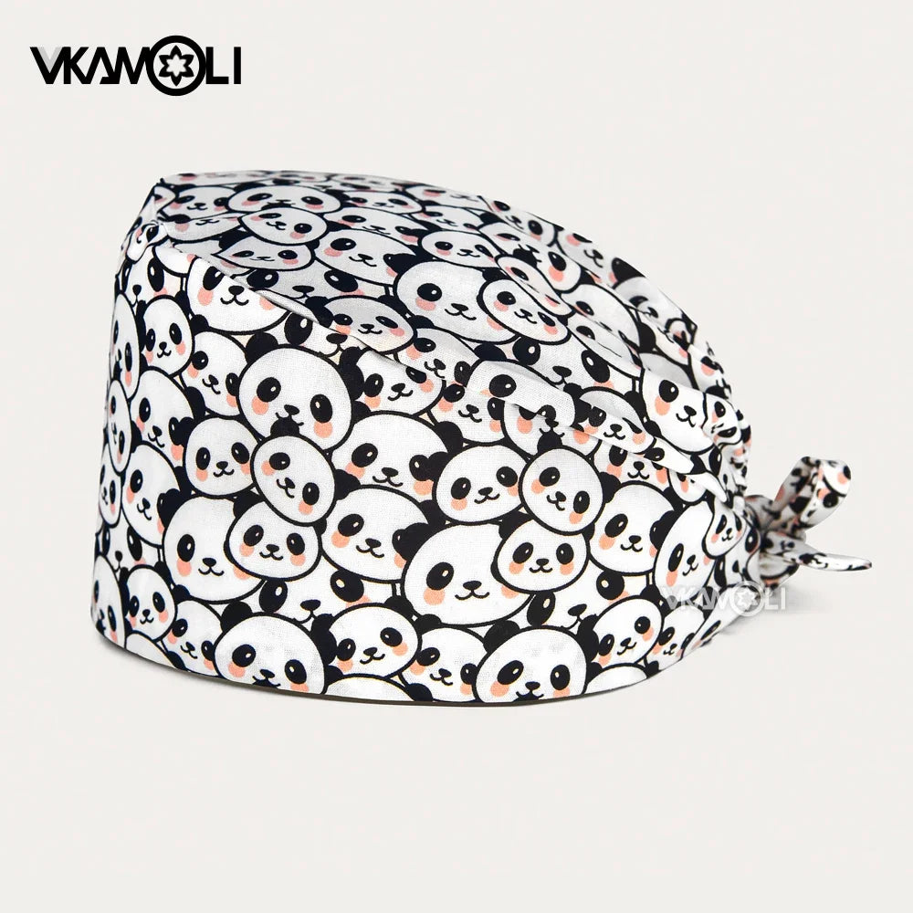 Unisex Ankara Cotton Nursing Hat - 100% Cotton Surgical Scrub Cap for Doctors, Nurses & Veterinary Medical Staff