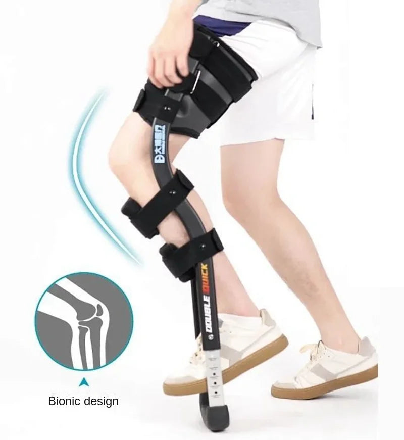 Rehabilitation Mobility Aid – Knee Walker Single-Leg Telescoping Hands-Free Assisted Walking Crutch Stick