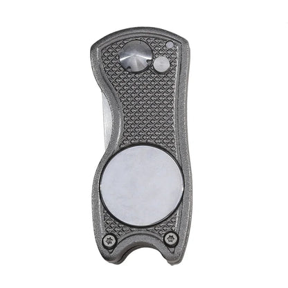 Foldable Golf Divot Repair Tool — Golf Ball Pitch Groove Cleaner & Putting Green Training Aid Accessory