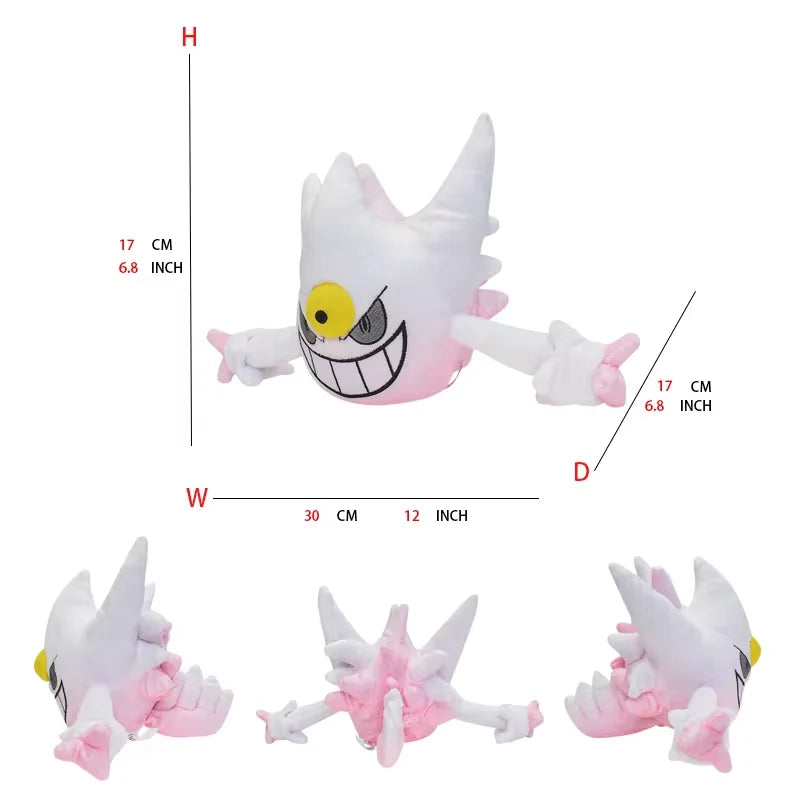 New Gengar Plush Toy – Soft Pokemon Stuffed Animal Doll, Cute Cartoon Christmas Gift