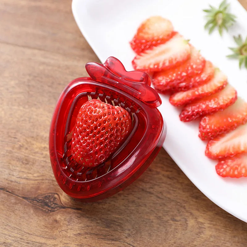 Strawberry Slicer Cutter & Corer | Fruit Leaf Stem Remover | Salad Cake Egg Tools | Kitchen Accessories