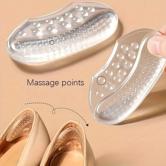 Silicone Heel Grips Cushions — Anti-Slip Heel Pads for Women & Men, Comfort Inserts Foot Care Protectors