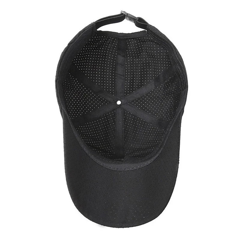 Quick Dry Mesh Sports Cap - Breathable Sun Hat for Running, Golf, Tennis, Jogging & Outdoor Activities