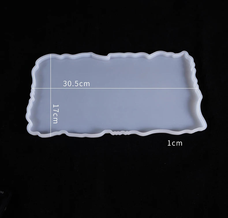 Large Rectangle Resin Tray Silicone Mold - DIY Epoxy Tea Plate Coaster Craft Making Mold