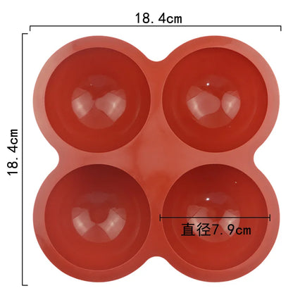 Semi-Sphere Silicone Mold — Half-Ball Chocolate, Candy, Mousse & Pastry Baking Tool for Fat Bombs