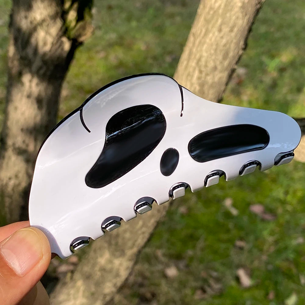 AENSOA Halloween Hairpin | Pumpkin, Skull, Butterfly & Ghost Acrylic Shark Clip for Women