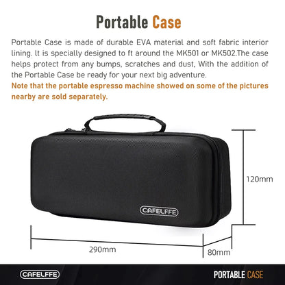 Portable Coffee Machine Travel Bag - EVA Carrying Storage Case for Camping, Hiking & Outdoor Coffee Gear