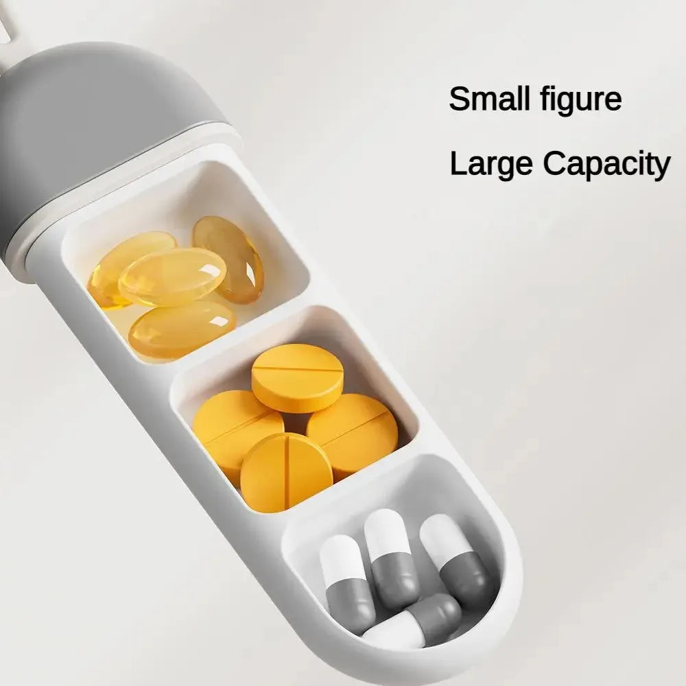 Portable Daily Drug Organizer - Neat Pill Management for Travel - Durable Medicine Box Dispenser for Pocket Storage