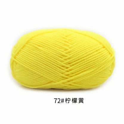 40-50g/Set 4ply Milk Cotton Knitting Yarn – Dyed Lanas for Crochet, Sweaters, Hats & Dolls, Affordable Craft Supplies