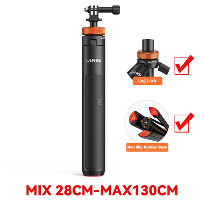 Selfie Stick Tripod – Extendable Stand Handle for GoPro 13-8, Insta360 X4, DJI OSMO Action 5/4/3 Accessories