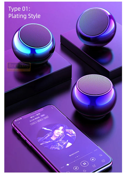 Metal Mini Wireless Bluetooth Speaker — HiFi Portable Subwoofer with Super Bass Stereo for Mobile, PC & Music Playback