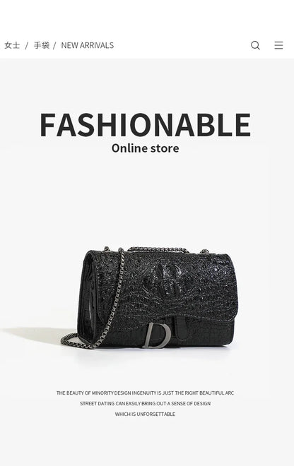 Women's Luxury Crossbody Handbag – Sequined Shoulder Messenger Bag with Chains, Casual Purses & Handbags