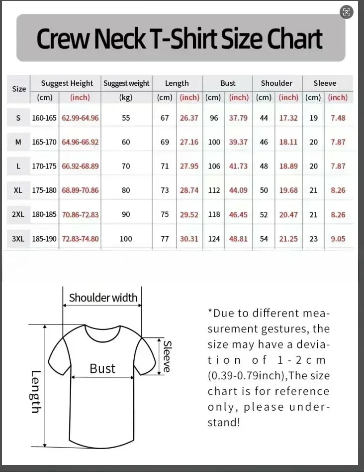 Unisex Cotton Round Neck T-Shirt - Loose Fit Breathable Summer Casual Top for Men and Women