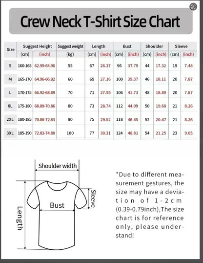 Unisex Cotton Round Neck T-Shirt - Loose Fit Breathable Summer Casual Top for Men and Women