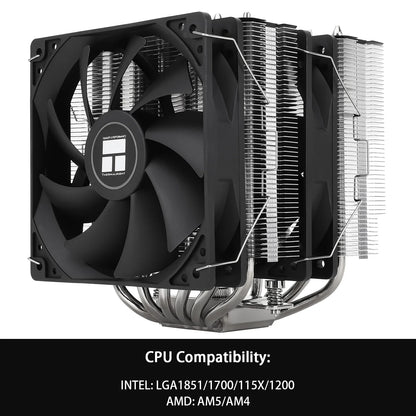 Thermalright Peerless Assassin 120 ARGB CPU Air Cooler – High Performance Dual Tower Cooler for Intel LGA1851/1700/1200/115X & AMD AM4/AM5 Black Edition
