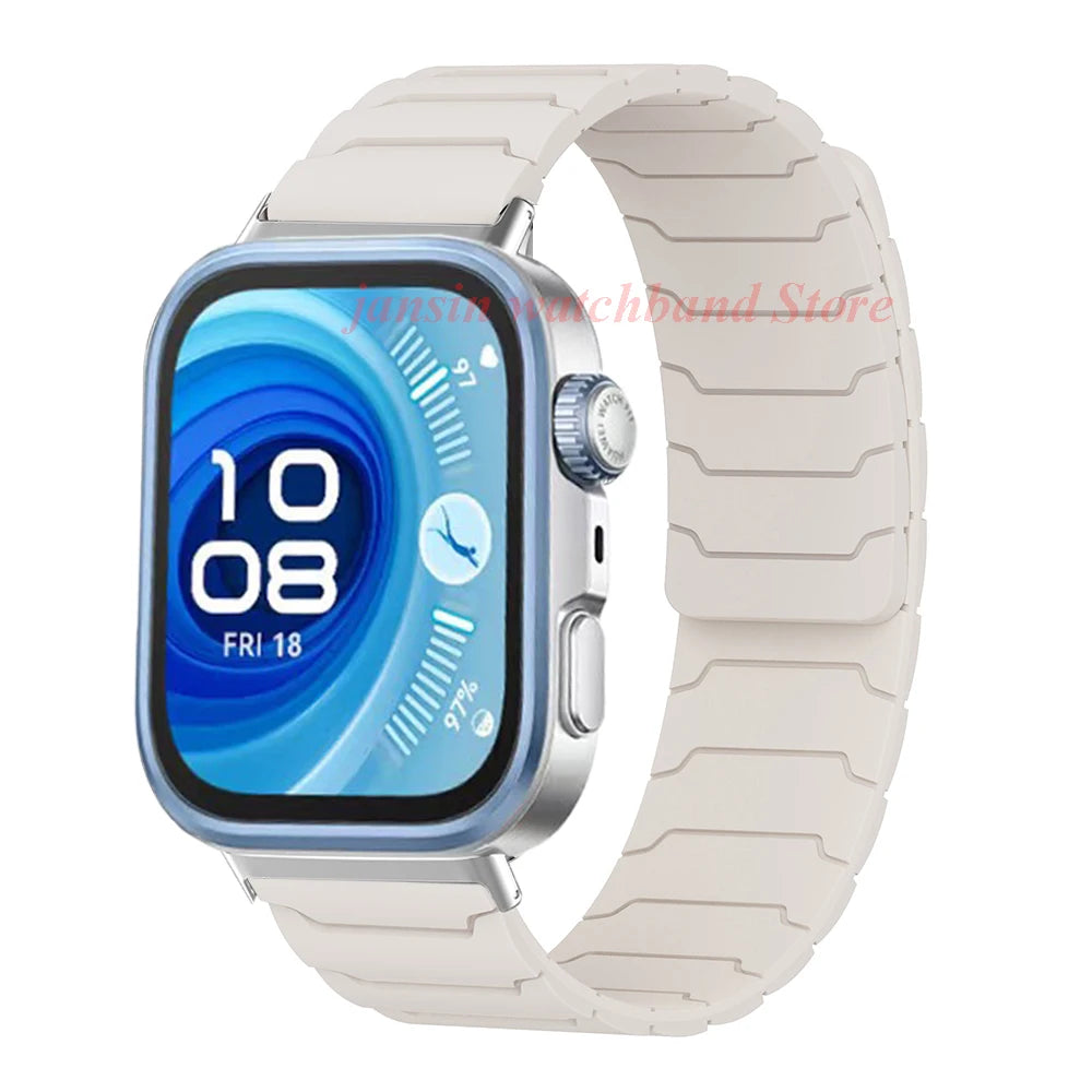 Magnetic Loop Strap for Huawei Watch – Silicone Sports Band for Fit3, Fit4 & Fit4 Pro Replacement Bracelet