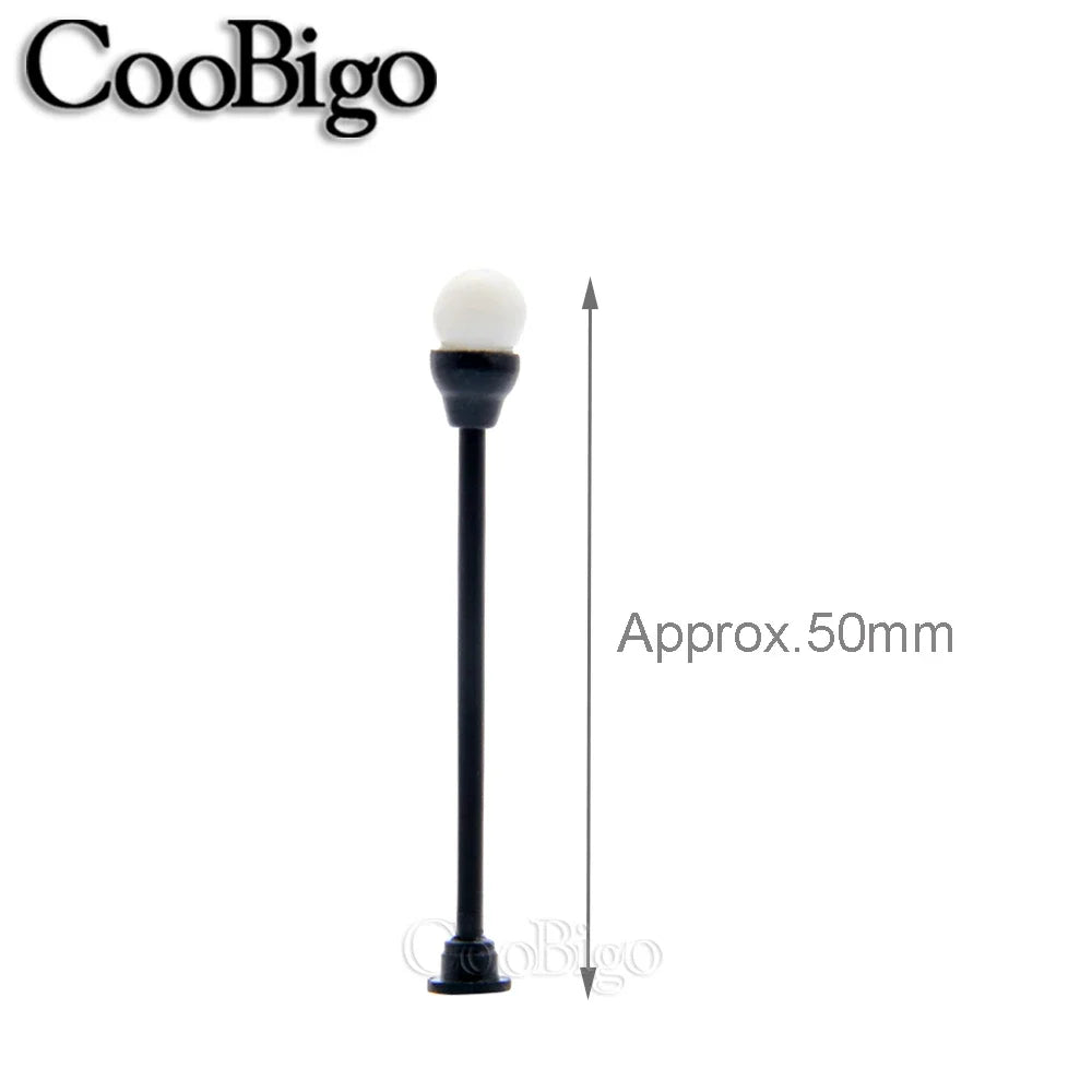 10pcs Mini LED Street Lamp Set – Micro Lamppost Lights for DIY Model, Garden & Landscape Decoration