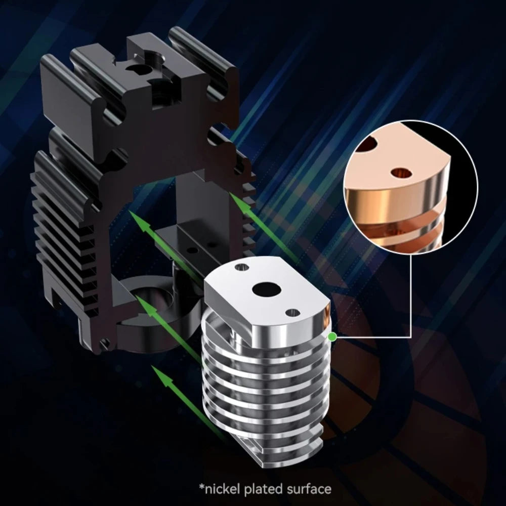 Creality Ender-3 V3 SE/KE Ceramic Heating Block Kit – 60W 0.4mm Quick-Swap Nozzle for 3D Printers