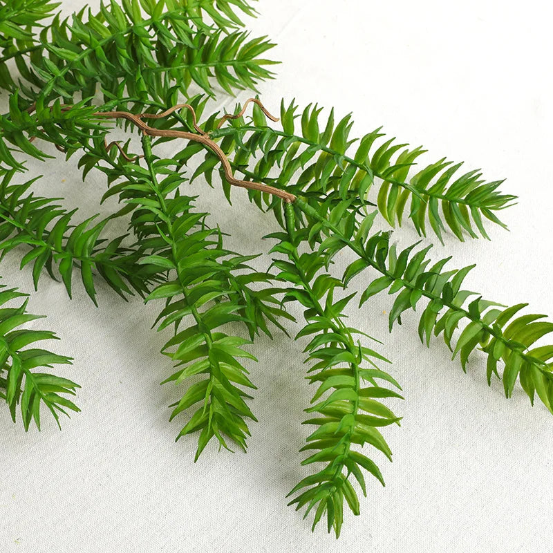 Artificial Hanging Green Plant: Fake Vine Ivy Hanging Plant for Home, Garden, Wedding - Rattan Green Grass Plants for Wall Decoration