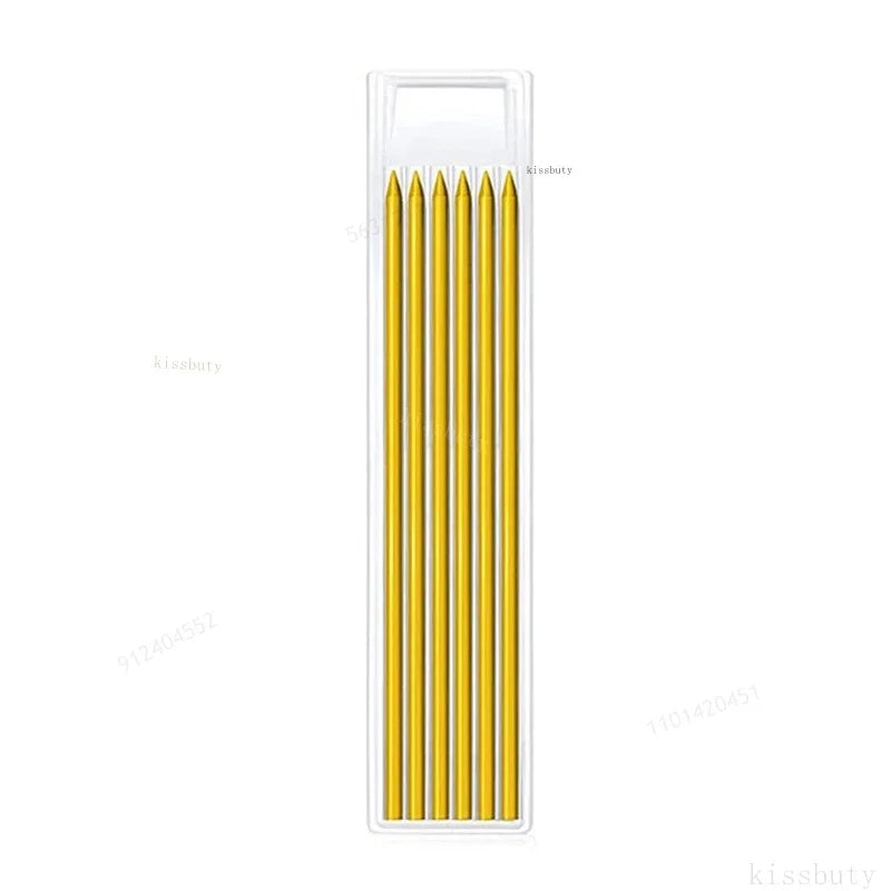 Carpenter Mechanical Pencil Set - 2.8mm Solid Woodworking Pencil With Sharpener & 3 Color Refills For Construction Tools