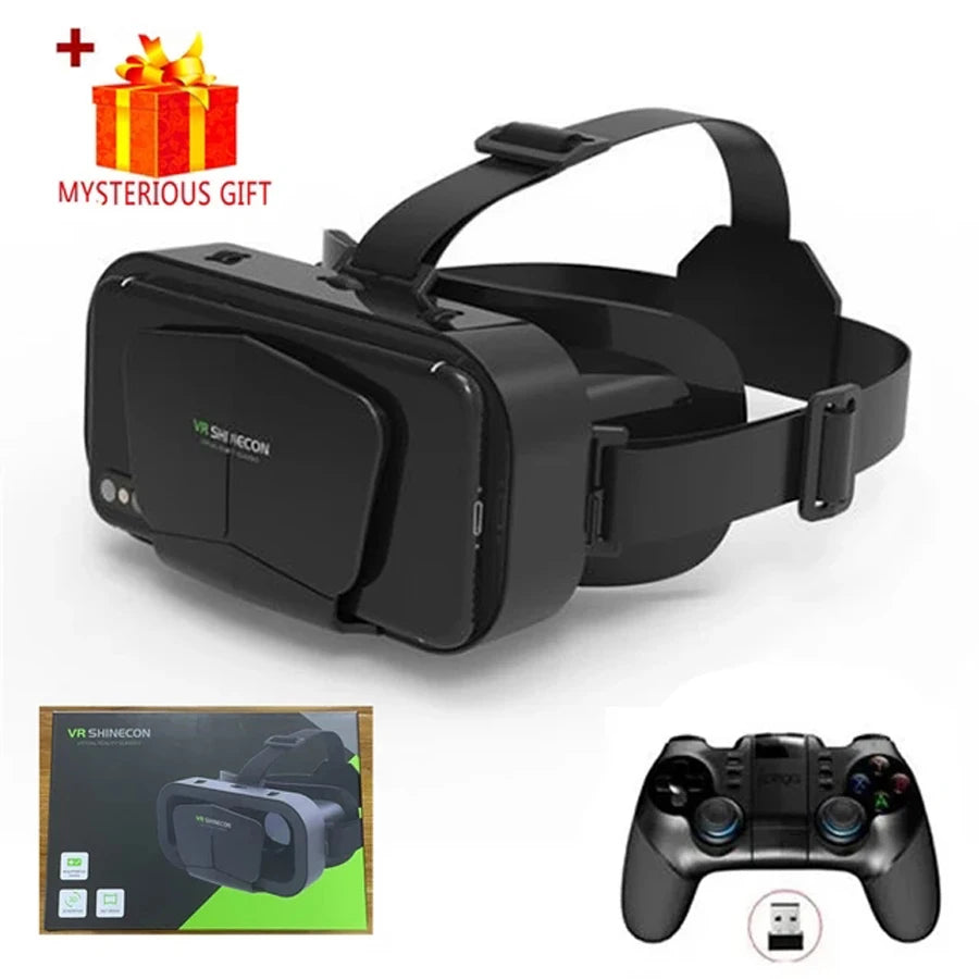 Shinecon 3D VR Glasses – Virtual Reality Headset with Controller for Smartphone Gaming