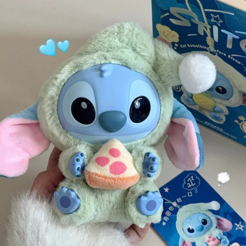 Genuine Stitch "Eat Something Before Sleep" Series Plush Blind Box – Kawaii Vinyl Toy Doll Pendant Surprise Gift for Girls