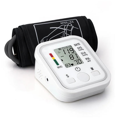 Spanish Voice Digital Arm Blood Pressure Meter – Medical Tonometer, Tensiometer, Sphygmomanometer with Pulse Measurement