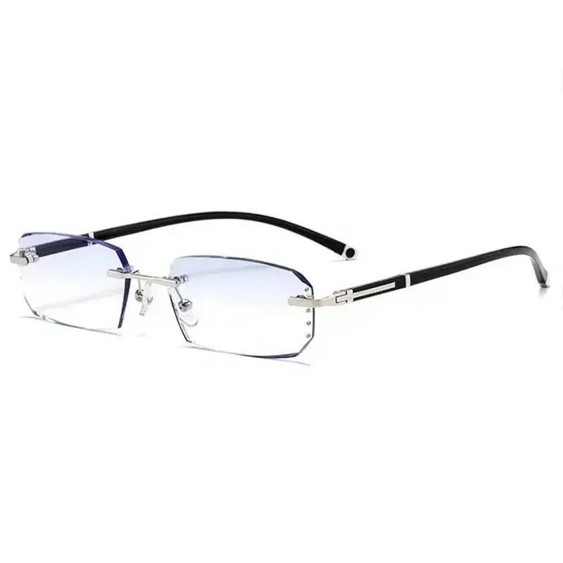 Luxury Diamond-Cut Photochromic Reading Glasses – Rimless Men’s & Women’s Color-Changing Presbyopia Eyewear