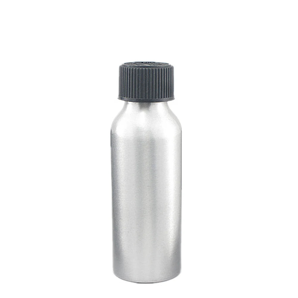 Aluminum Bottle with Cap – Empty Round Silver Metal Bottles 1oz-250ml, Child-Resistant for Liquids & Essential Oils
