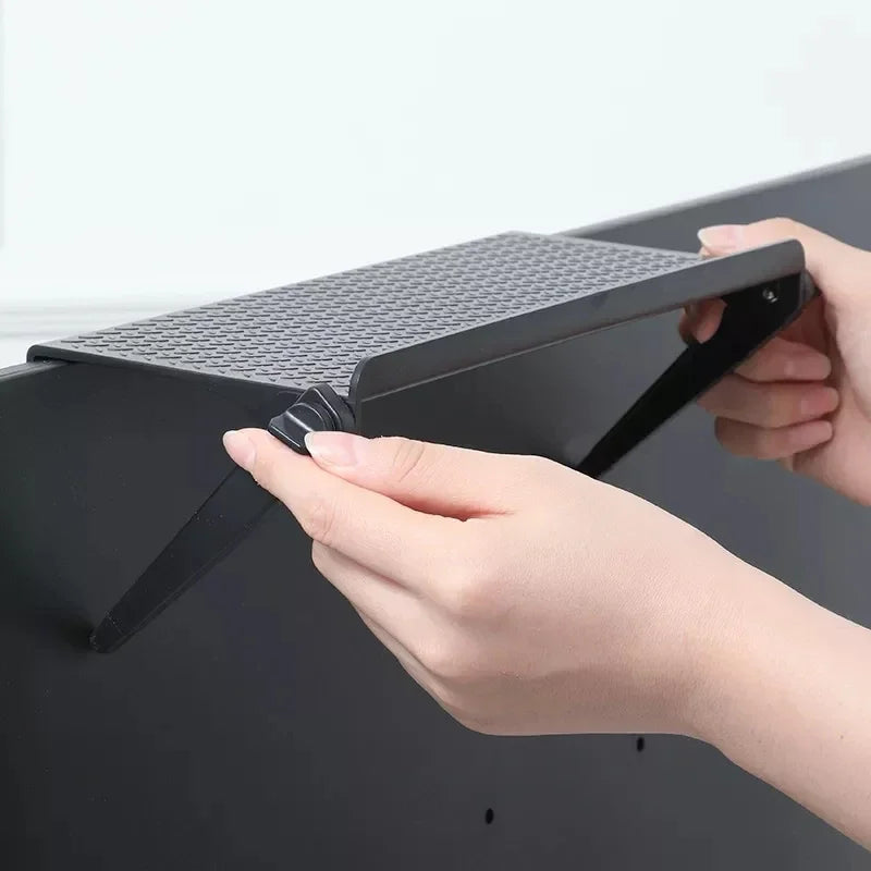 Adjustable TV & Monitor Top Storage Shelf – Desktop Display Stand for Computer, TV, Router, and Home Organization