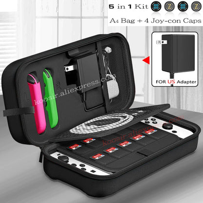 Nintendo Switch OLED Large Storage Bag — Portable Carrying Case, Anti-Scratch Oxford Cloth Travel Bag