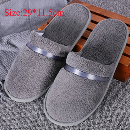 Winter Warm Plush Slippers for Women & Men – Non-Slip Fluffy Indoor House Slides for Bedroom Comfort Couple Home Shoes