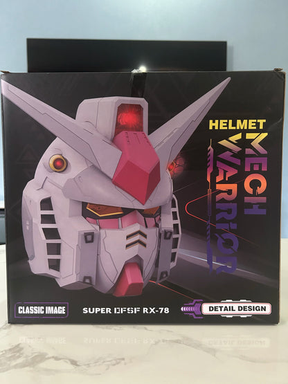 Vol.1 RX-78-02 Cyberpunk Helmet – 1:1 Mech Robot Mask with Touch Control Light, Cosplay Costume & Halloween Toy Gift for Kids