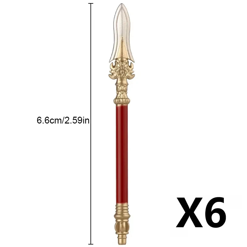 Medieval Figure Weapons Building Blocks Kit – King Sword, Lion Shield, Trident & Double-Edged Axe Battle Toy