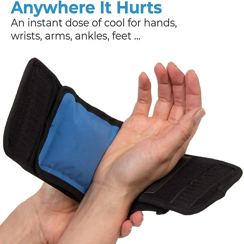 Small Reusable Gel Ice Pack — Cold Therapy Wrap for Hand, Wrist, Elbow & Foot Pain Relief