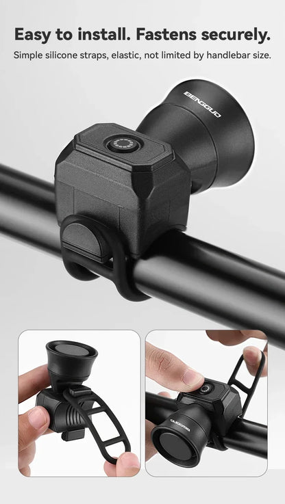 Bicycle Horn & Bell - Waterproof USB Rechargeable Electronic Bike Bell for Mountain Bikes, Scooters & Cycling