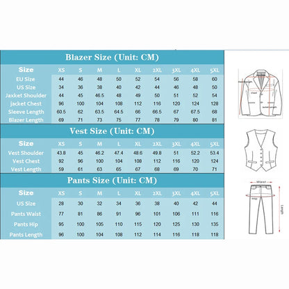 Men's Pink 3 Piece Suit - Slim Fit Wedding Tuxedo Jacket, Vest & Pants Set For Groom Formal Occasions