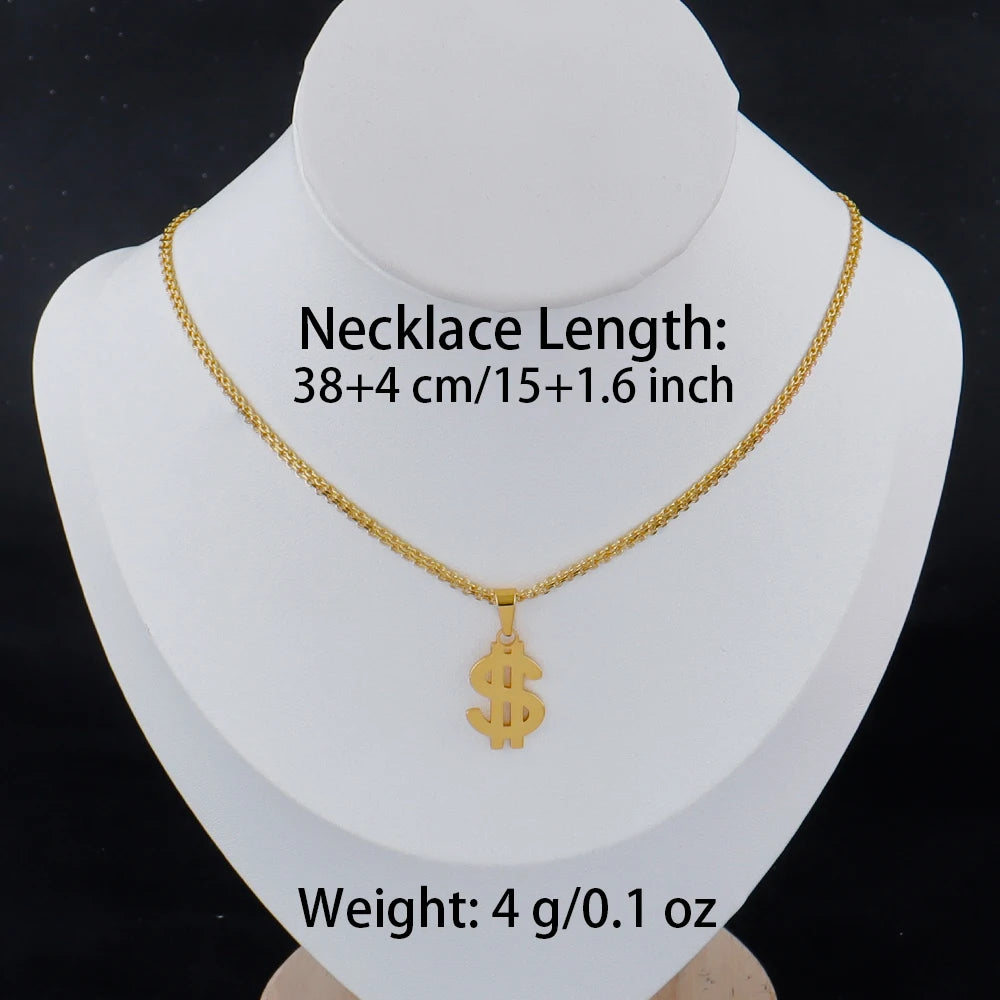 Luxury Gold Stainless Steel Letter Necklace – Minimalist Women’s Jewelry for Daily Wear & Gift