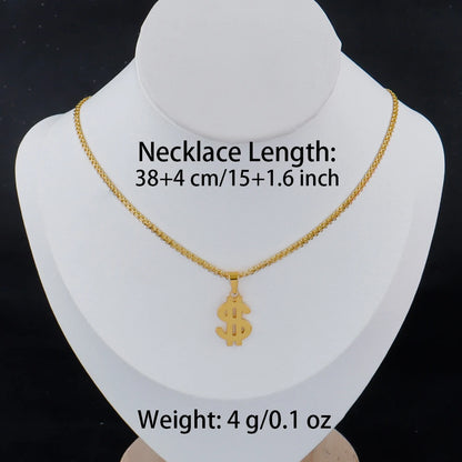 Luxury Gold Stainless Steel Letter Necklace – Minimalist Women’s Jewelry for Daily Wear & Gift