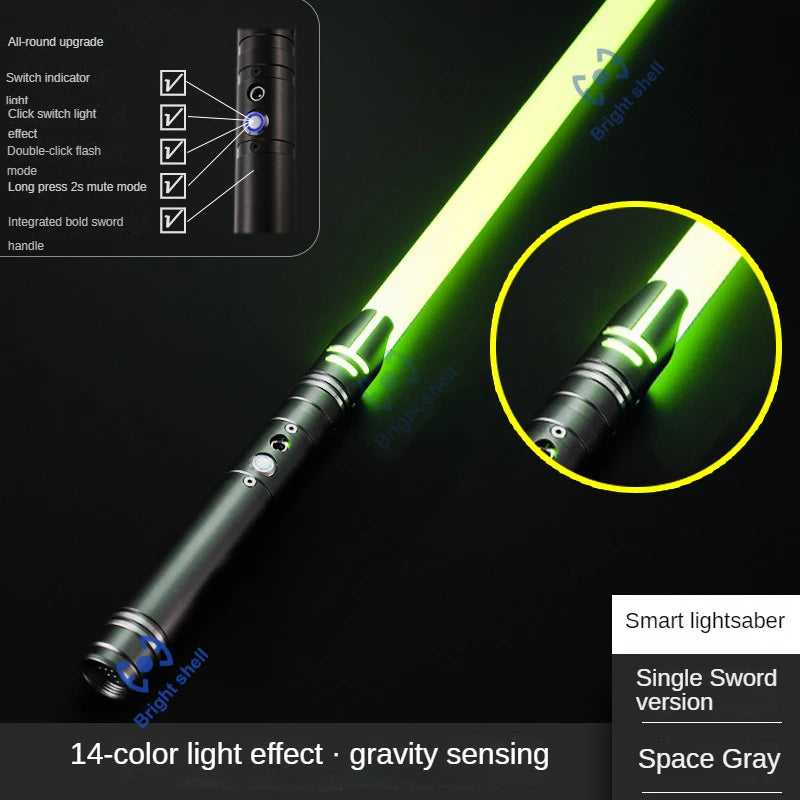 RGB Metal Lightsaber Toy – 15-Color Changing Laser Sword with Sound Effects, Force FX Jedi Blaster Gift for Kids