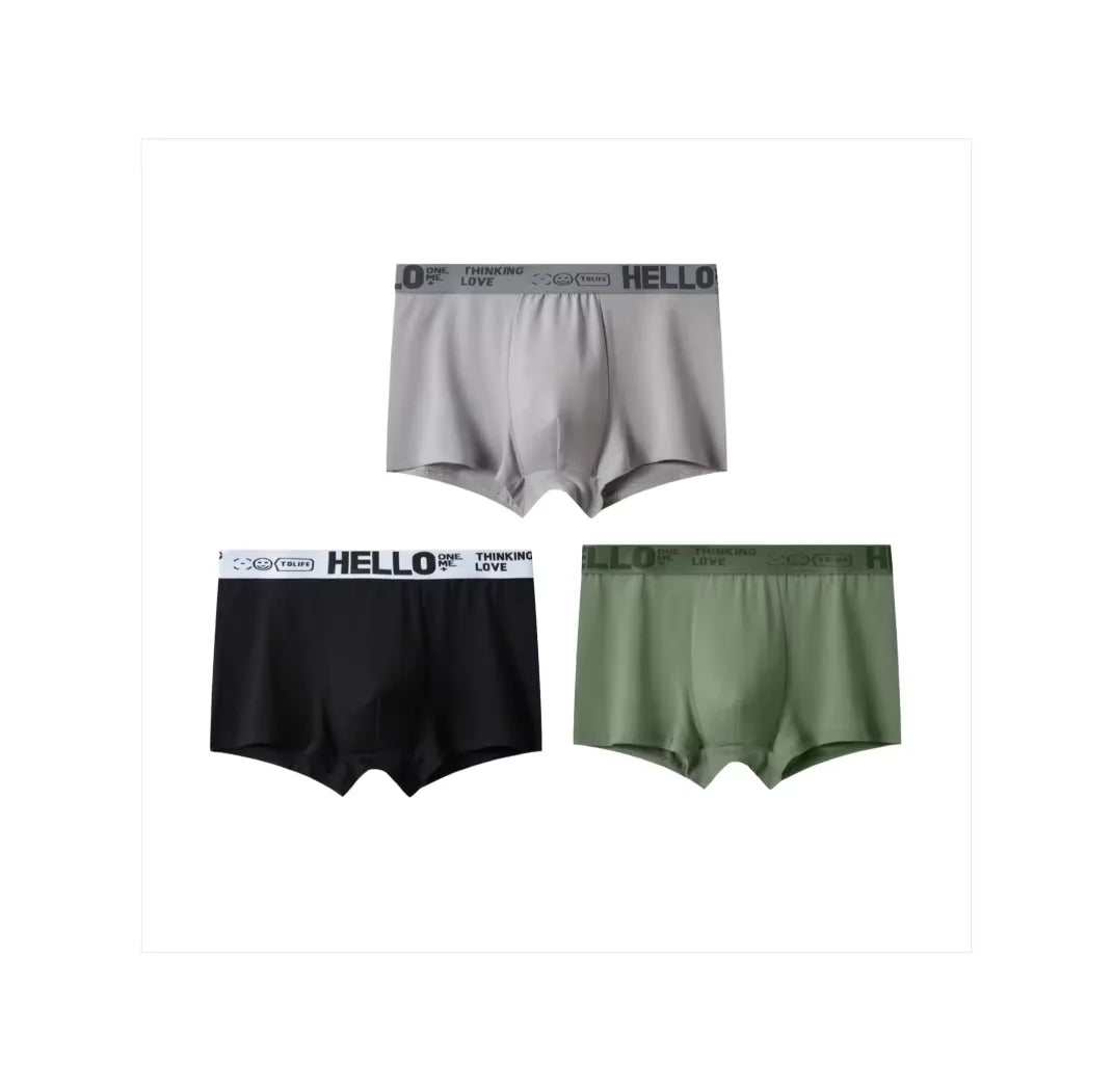1/5PCS Men's Breathable Underwear – Comfy, Quick-Drying Stretchy Boxer Trunks, Sexy & Trendy Boxer Panties