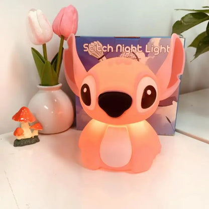 Kawaii Stitch USB Touch Night Light — Soft Glow Bedside Lamp, Room Decor & Birthday Gift for Students
