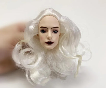 Original Rare Doll Heads – Colorful Soft Hair Alice, Red Queen & King Doll Parts Accessories